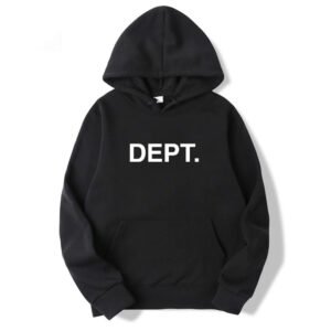 Gallery Dept White Logo Hoodie – Black